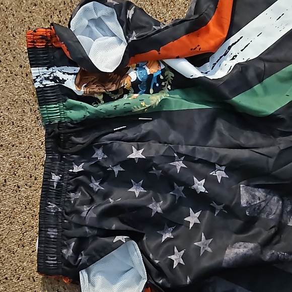 NEW! MEXICAN/AMERICAN FLAG Board Shorts w/ Pockets!! - Picture 4 of 9